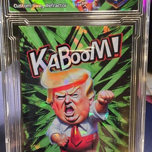 Präsident Donald Trump KaBoom Green Cracked Ice Custom Karte