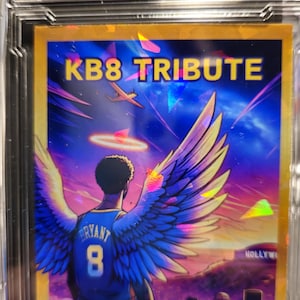 Tarjeta personalizada con refractor de hielo agrietado en homenaje a Kobe Bryant