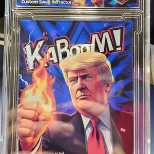 Präsident Donald Trump Kaboom 2025 Durch einen Erdrutsch
