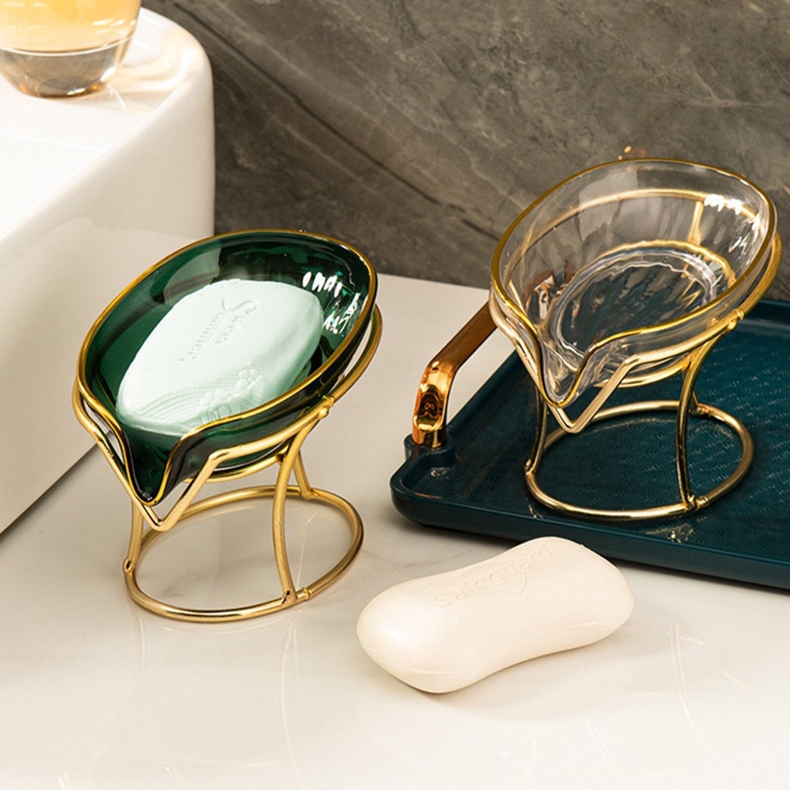 MILISTEN Metal Soap Holder With Draining Rack – Hollow Design For Quick Drying, Space-Saving Bathroom Storage