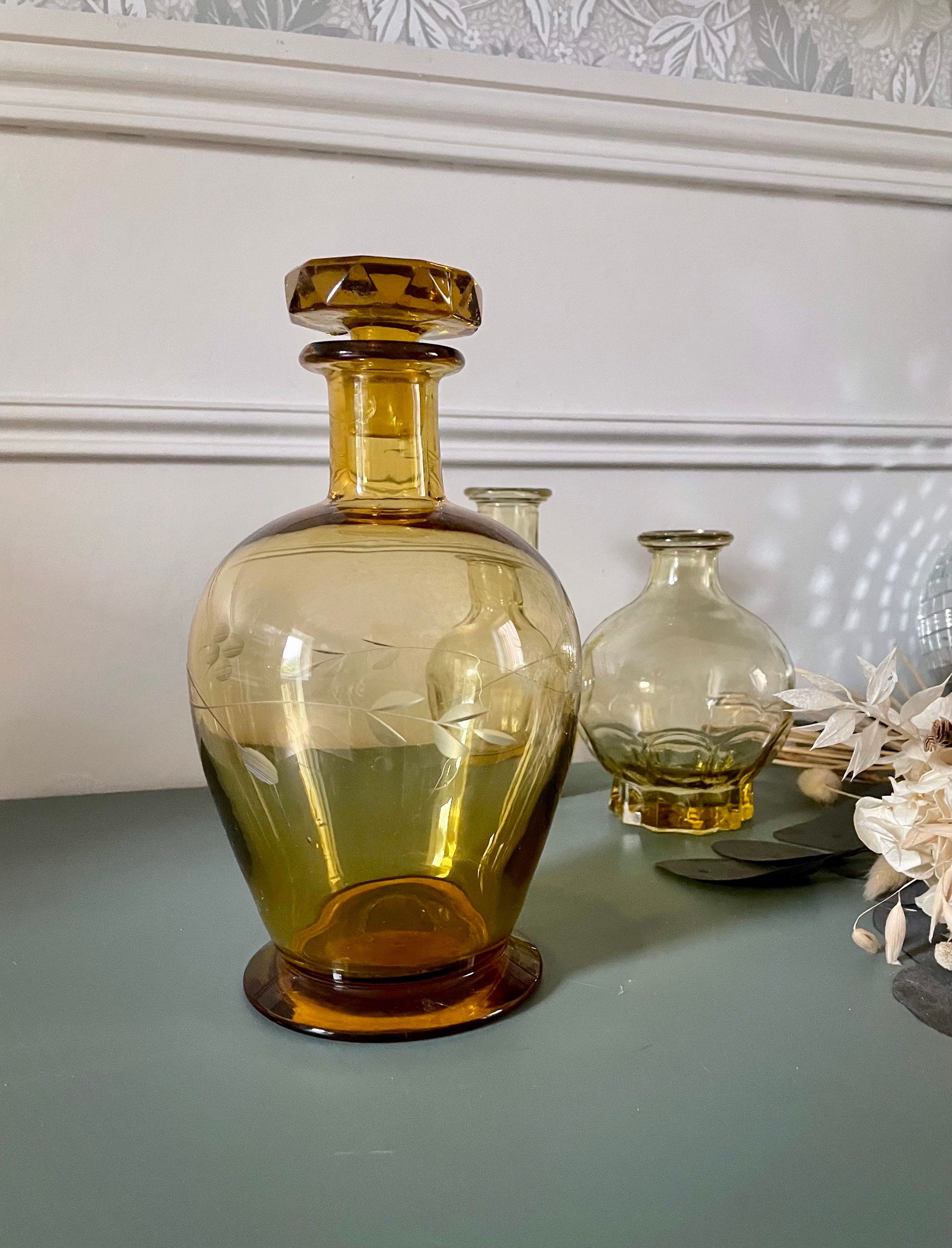 Carafe Vintage Verre Bullé