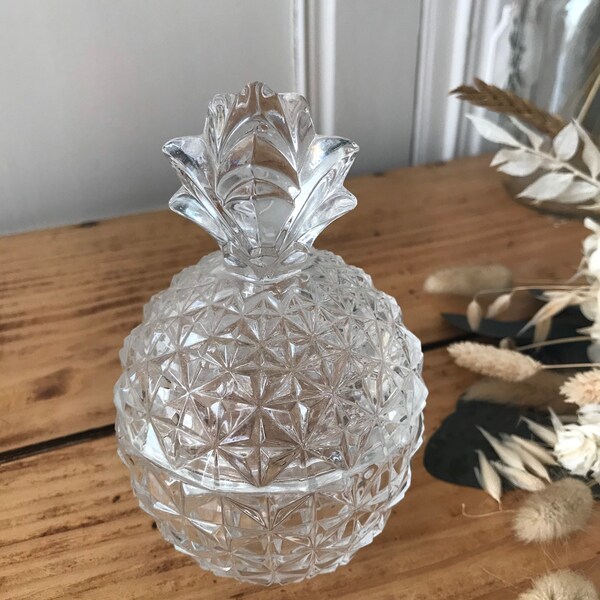 Bonbonnière ananas vintage cristal