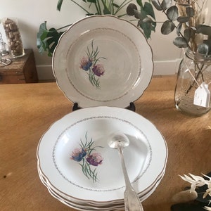 Digoin flower deep plates