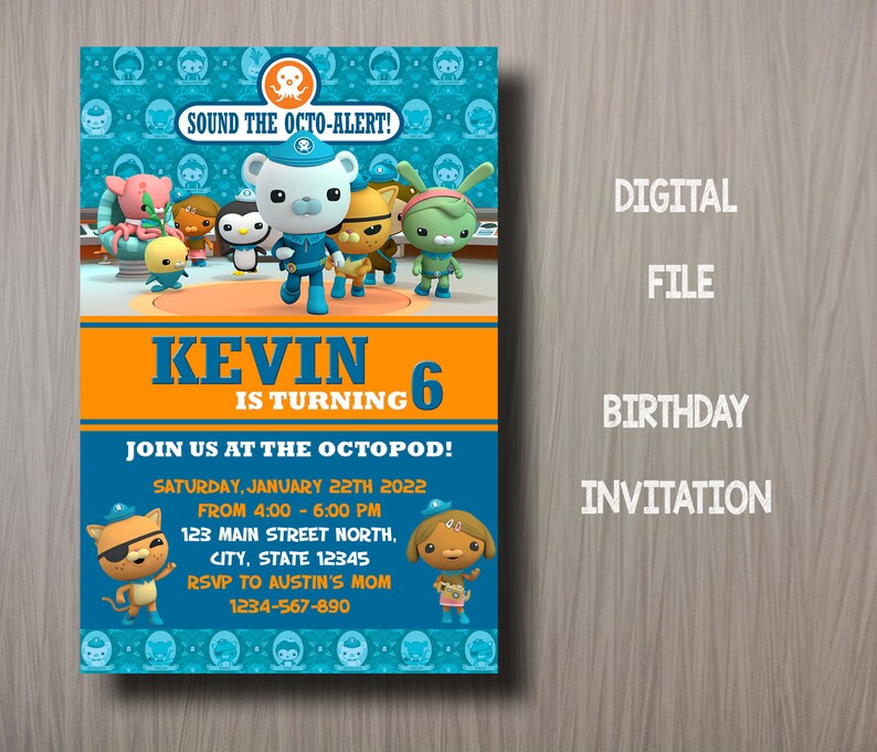 Octonauts Birthday Invitation, Octonauts Invitation, Octonauts Party