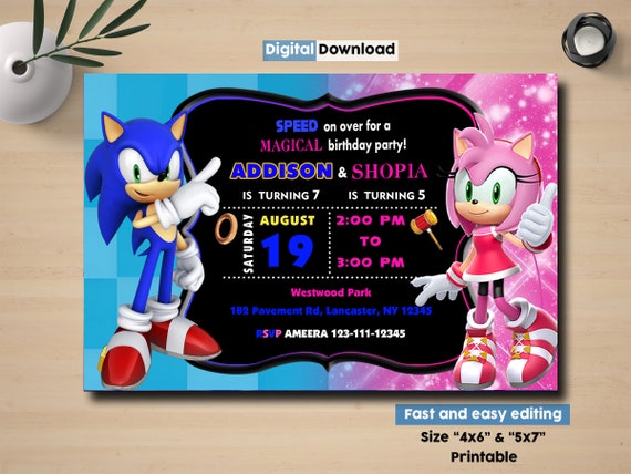 Amy Rose  Sonic birthday, Sonic, Amy rose