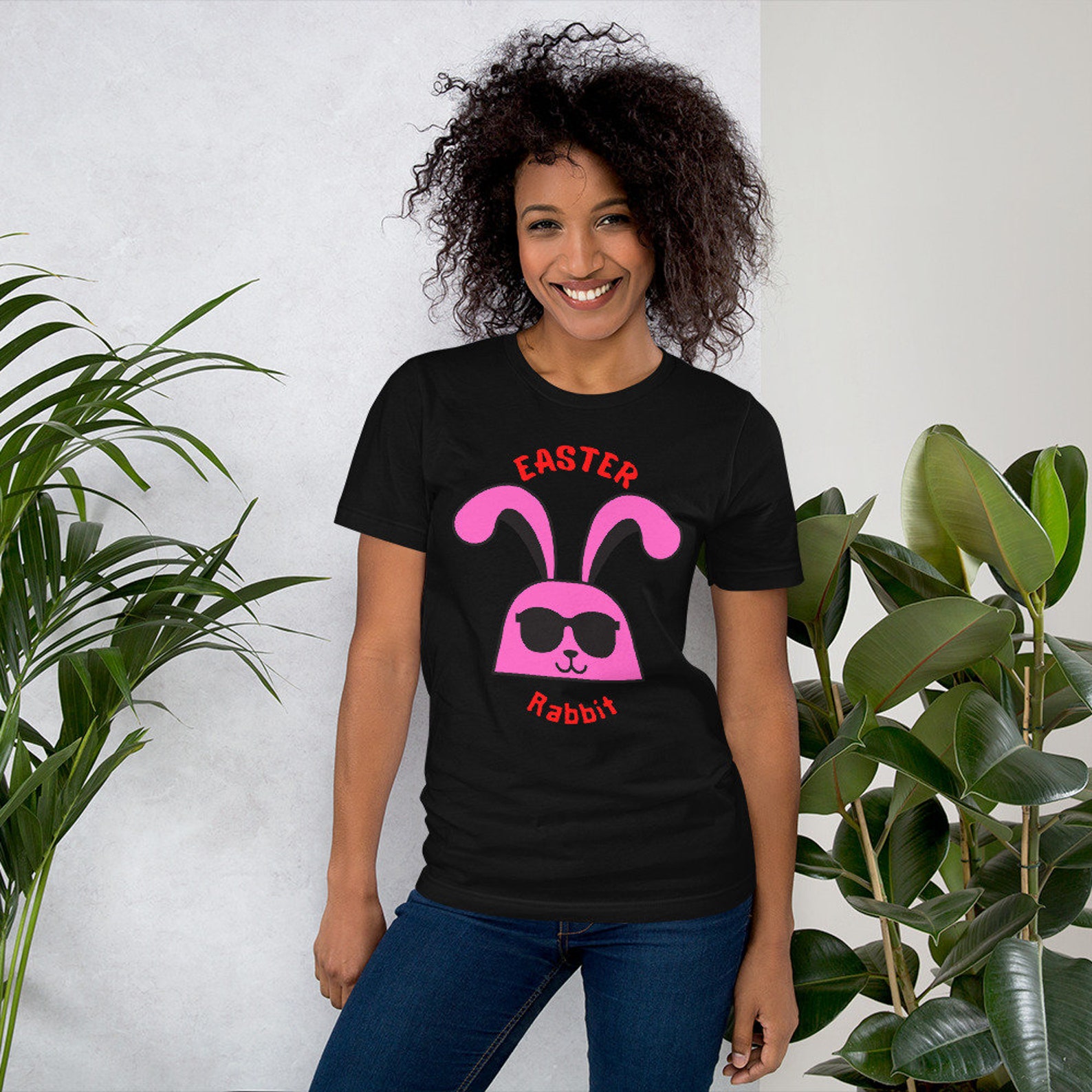 Easter T-Shirt Rabbit Unisex Short-Sleeve T-Shirt | Etsy