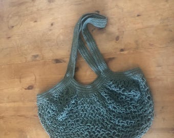 Bolsa de mercado de malla - verde moteado - L