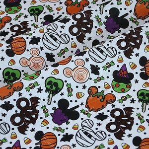 Disney Cotton Fabric 44&quot; Wide Cartoon CharacterMickey Minnie Mouse Fabric Disney Anime Cartoon Cotton Fabric By The Half Yard
