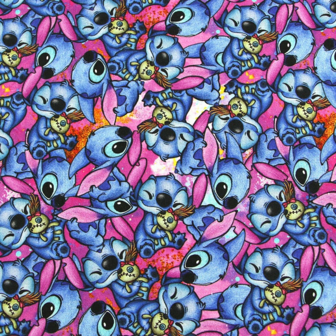 Disney Characters Fabric Stitch Fabric Lilo & Stitch Fabric Etsy