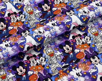 Halloween Fabric, Gothic Fabric, Jason Fabric, Freddy Fabric, Chucky Fabric, Cartoon Fabric, Cotton Fabric by the half yard Movie Fabric