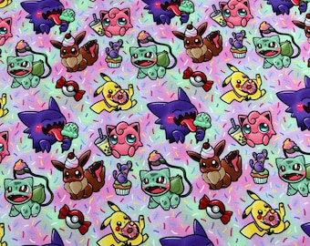 Discount !!! Cute Japanese Fabric, Cotton fabric Width 140cm(55inch), 100% Cotton Fabric,Monster Fabric ,Sewing by the 1/2 yard