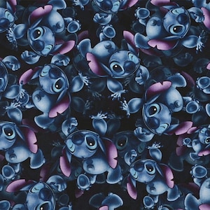 Tkanina Disney Characters Fabric Stitch Fabric - Tkanina Lilo & Stitch - Tkanina bawełniana z motywem kreskówek - TKANINY pikujące - Na pół jarda