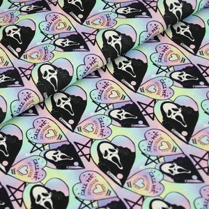 Halloween Fabric, Gothic Fabric, Jason Fabric, Freddy Fabric, Chucky Fabric, Cartoon Fabric, Cotton Fabric by the half yard Movie Fabric