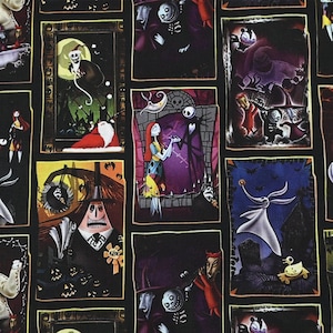 The Nightmare Before Christmas Fabric Cartoon Character Fabric 100% Cotton Fabric By The Half Yard