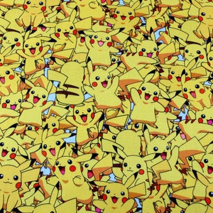 Niedlicher japanischer Stoff, Pikachu Stoff, Korea Anime Stoff, 100 % Baumwolle Stoff, Cartoon Stoff, Monster Stoff, Nähen von der 1/2 yard
