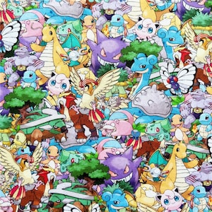 Süßer Japanischer Stoff, Pikachu Stoff, Korea Anime Stoff, 100% Baumwolle, Cartoon Stoff, Monster Stoff, Nähen durch den 1/2 Hof