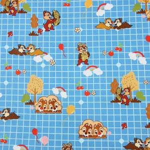 Chip i Dale Tkanina Disney Tkanina Cartoon Cut Animal Tkanina Anime Bawełniana Tkanina Na Pół Jardu
