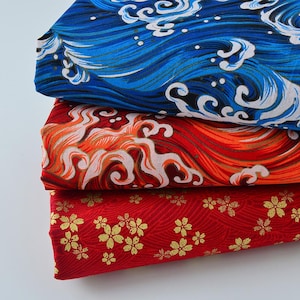 Japanese Fabric, Cotton Fabric, Bronzing Fabric, Printed Fabric, By the Half Yard