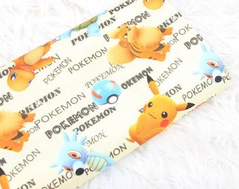 Cute Japanese Fabric, Pikachu Fabric, Korea Anime Fabric, 100% Cotton Fabric, Cartoon Fabric, Monster Fabric ,Sewing by the 1/2 yard