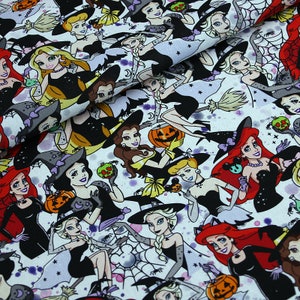 Halloween Fabric, Gothic Fabric, Jason Fabric, Freddy Fabric, Chucky Fabric, Cartoon Fabric, Cotton Fabric by the half yard Movie Fabric