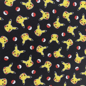 Niedlicher japanischer Stoff, Pikachu Stoff, Korea Anime Stoff, 100 % Baumwolle Stoff, Cartoon Stoff, Monster Stoff, Nähen von der 1/2 yard