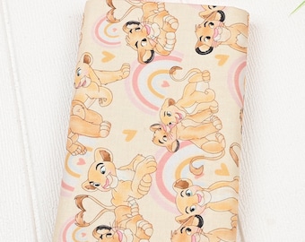 Lion King Fabric Lion Simba Mufasa Cotton Cartoon Fabric 100% Cotton Fabric Animation Fabric Selling By 0.5 yard
