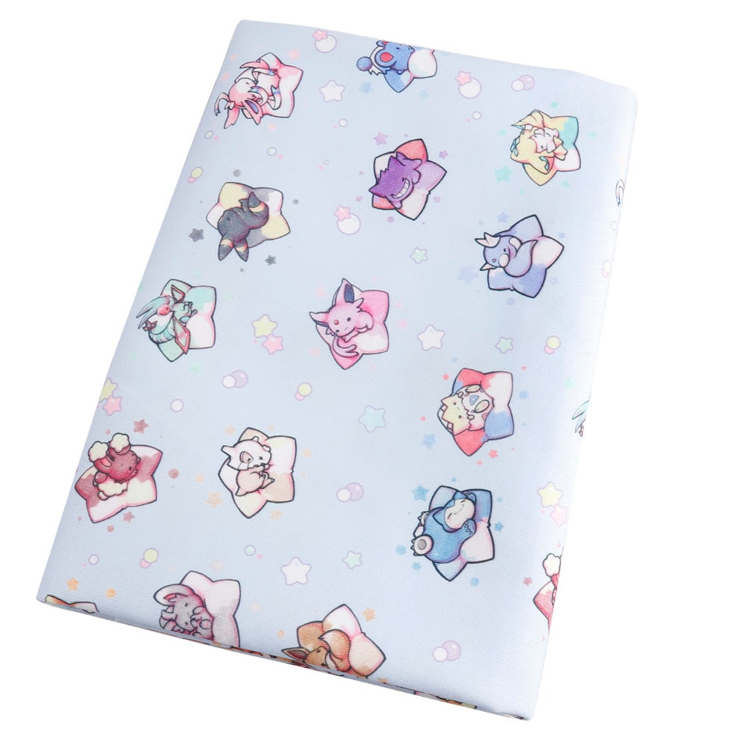 Cute Japanese Fabric, Pikachu Fabric, Polyester and Cotton Fabric, 70 Cotton, Monster Fabric