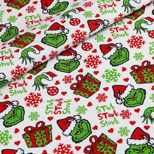 The Christmas Cartoon Fabric, Christmas Fabric, Cartoon Fabric, Cotton Fabric by the half yard