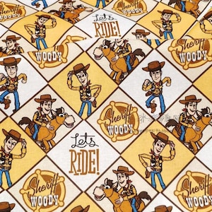 Toy Story fabric, Woody fabric/ Buzz Fabric/ Rex Fabric/ Slinky Fabric/100% cotton fabric