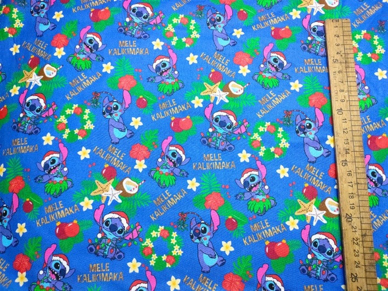 Disney Characters Fabric Stitch Fabric - Lilo & Stitch Fabric - Cartoon ...