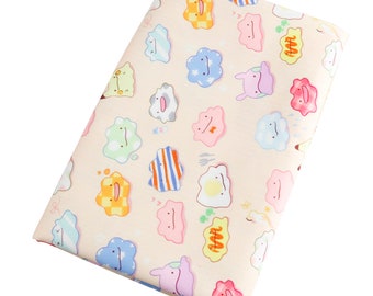 Cute Japanese Fabric, Pikachu Fabric, Polyester and Cotton fabric, 70% cotton, Monster Fabric ,Sewing by the 1/2 yard