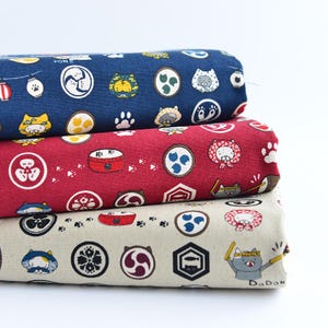 Japanese Fabric, Cotton Fabric, Bronzing Fabric, Printed Fabric, By the Half Yard
