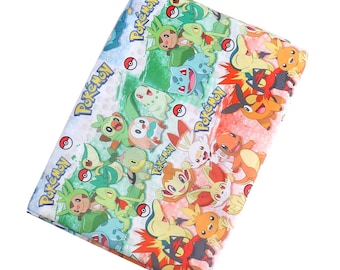 Cute Japanese Fabric, Pikachu Fabric, Polyester and Cotton fabric, 70% cotton, Monster Fabric ,Sewing by the 1/2 yard