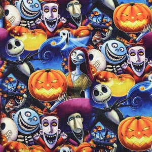 The Nightmare Before Christmas Fabric Cartoon Character Fabric 100% Cotton Fabric By The Half Yard