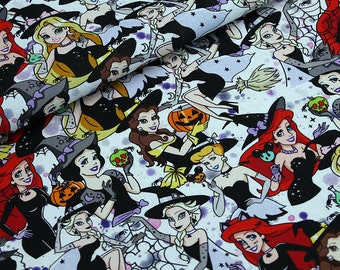 Halloween Fabric, Gothic Fabric, Jason Fabric, Freddy Fabric, Chucky Fabric, Cartoon Fabric, Cotton Fabric by the half yard Movie Fabric