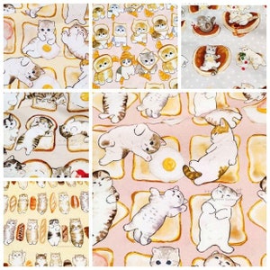 Restos de tela de algodón de gato, restos de tela kawaii, restos de tela de dibujos animados, bolsa de restos de tela, paquete de restos de tela
