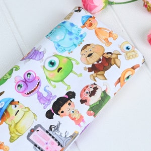 Disney Monsters Inc Fabric MU Monsters University Fabric Mike Wazowski Sully Pixar Cartoon Anime Cotton Fabric By The Half Yard