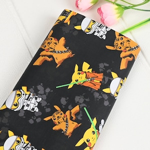 Süßer Japanischer Stoff, Pikachu Stoff, Korea Anime Stoff, 100% Baumwolle, Cartoon Stoff, Monster Stoff, Nähen durch den 1/2 Hof