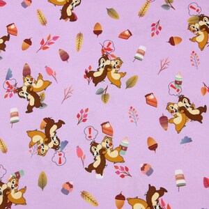 Chip i Dale Tkanina Disney Tkanina Cartoon Cut Animal Tkanina Anime Bawełniana Tkanina Na Pół Jardu