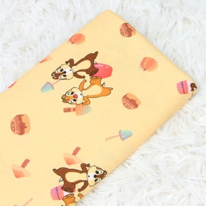 Chip i Dale Tkanina Disney Tkanina Cartoon Cut Animal Tkanina Anime Bawełniana Tkanina Na Pół Jardu