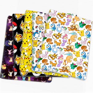 Süßer Japanischer Stoff, Pikachu Stoff, Polyester und Baumwolle, 70% Baumwolle, Monsterstoff, Nähen durch den 1/2 Meter
