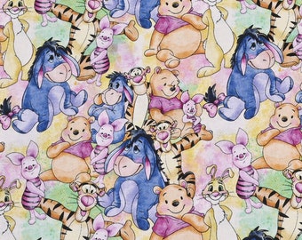 Winnie the Pooh Fabric Pooh Bear Fabric Cartoon Anime Cotton Fabric Selling By 0.5 yard