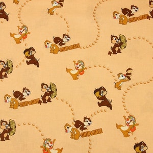 Chip i Dale Tkanina Disney Tkanina Cartoon Cut Animal Tkanina Anime Bawełniana Tkanina Na Pół Jardu