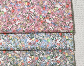 Tela de flores pequeñas, tela de algodón para ropa de verano, 100 % algodón, por media yarda (45 cm)