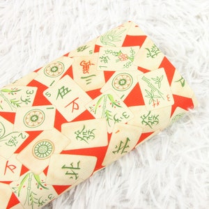 Tissu de jeu classique carreaux de mahjong Tissu de jeux Tissu en coton par demi-cour