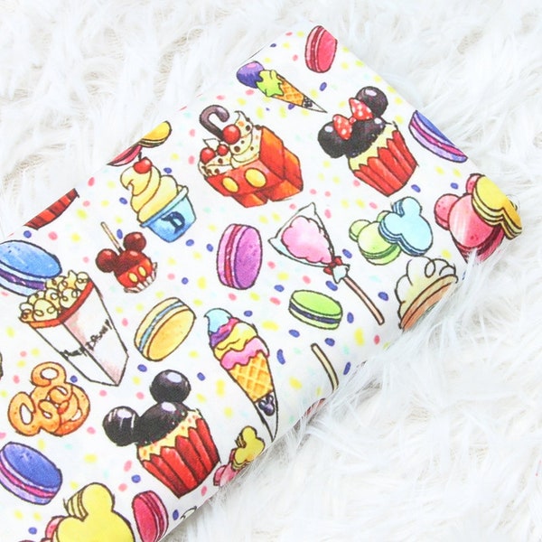 M&M's Fabric Food Fbaric Bubble Tea Fabric Candy Anime Cartoon Cotton Fabric By The Half Yard