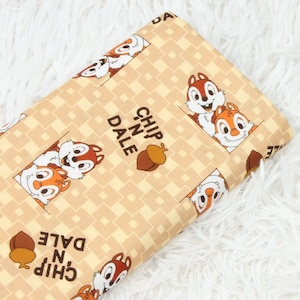 Chip i Dale Tkanina Disney Tkanina Cartoon Cut Animal Tkanina Anime Bawełniana Tkanina Na Pół Jardu