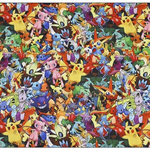 Słodka japońska tkanina, tkanina Pikachu, koreańska tkanina anime, 100% bawełniana tkanina, tkanina z kreskówek, tkanina Monster, szycie na 1/2 jarda