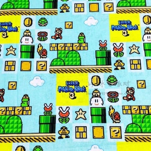 Classic Game Fabric 80’s Arcade Game Fabric Retro Arcade Games Fabric Cotton Fabric By The Half Yard