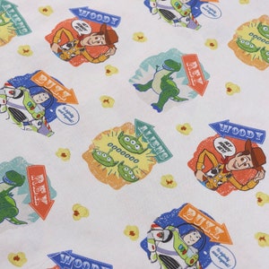 Toy Story fabric, Woody fabric/ Buzz Fabric/ Rex Fabric/ Slinky Fabric/100% cotton fabric
